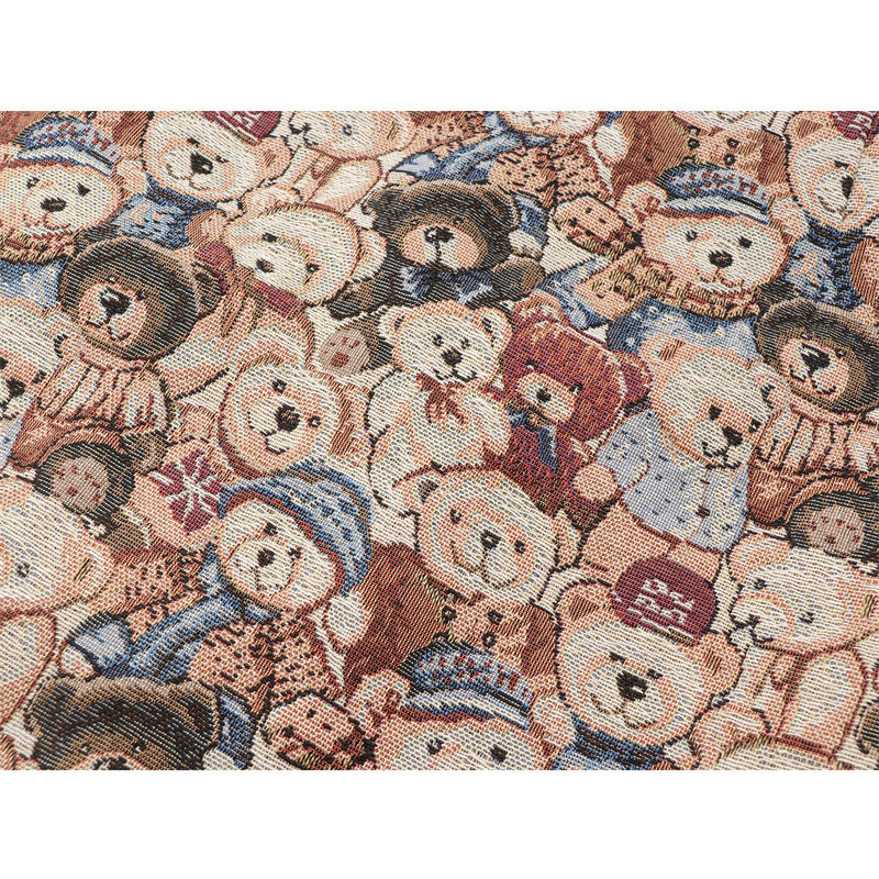 Retro Skirt  High Waist  Slim  Fashionable  Wild  Cute  Bear Short Skirt