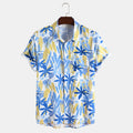 New Foreign Trade Men's Short-sleeved Floral Shirt Hawaiian Shirt