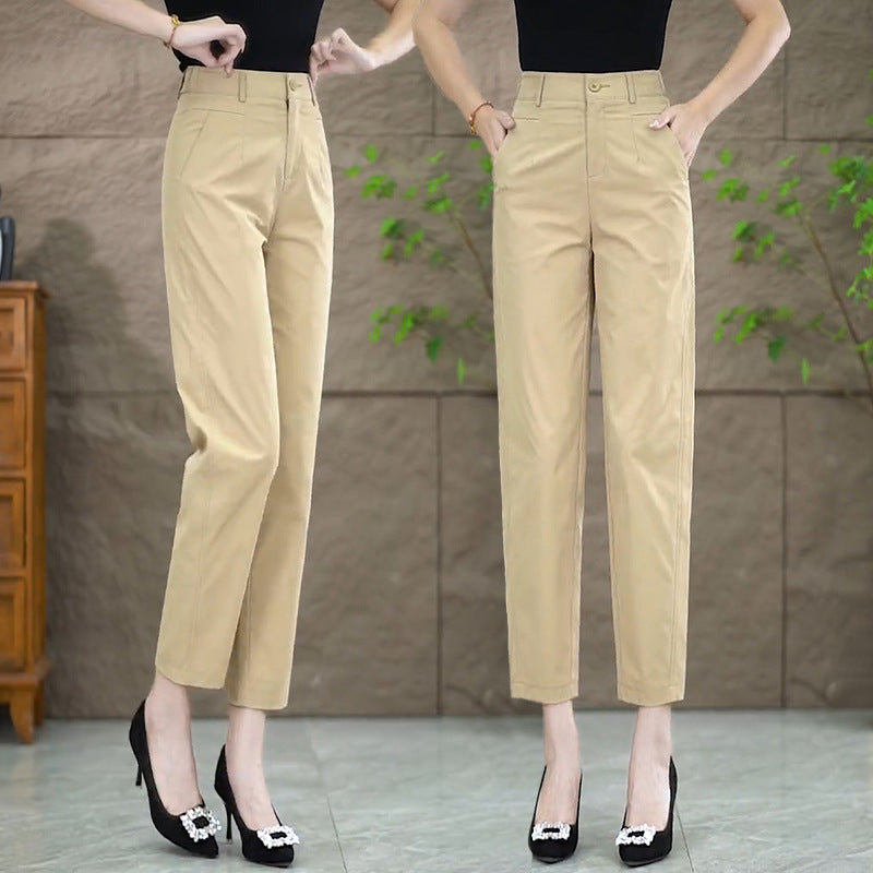 Cropped Suit Pants Women's Straight-leg Pants