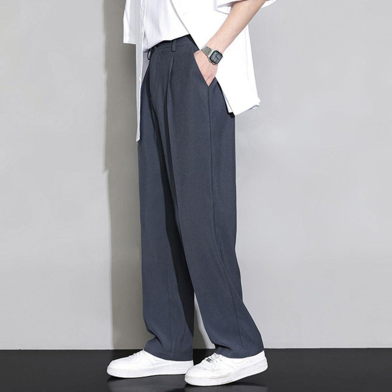 Straight-leg  Wide-leg Cropped Suit Pants