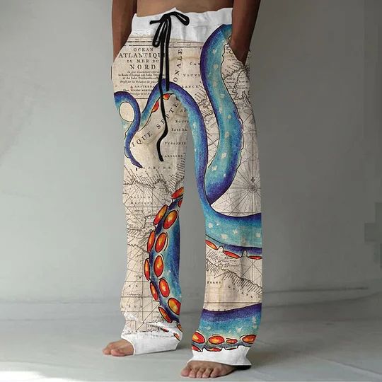 Casual Straight-leg Loose Drawstring Trousers
