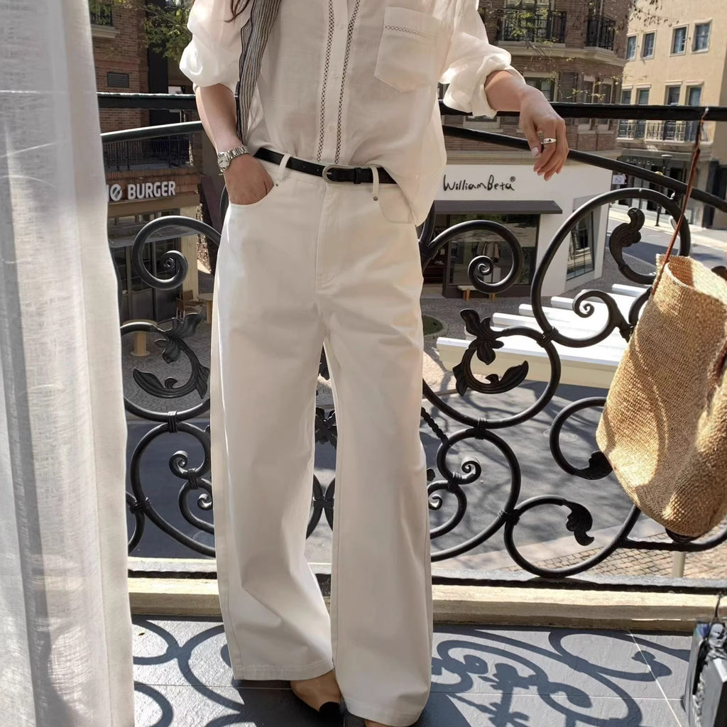 Straight-leg Knitted Trousers With A Drapey Figure-flattering High-end Lookcasual Pants For Petite Frames