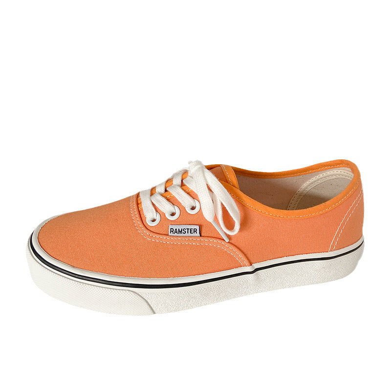 Flat-bottomed Retro Hong Kong-style Instagram-style Sneakers For Students