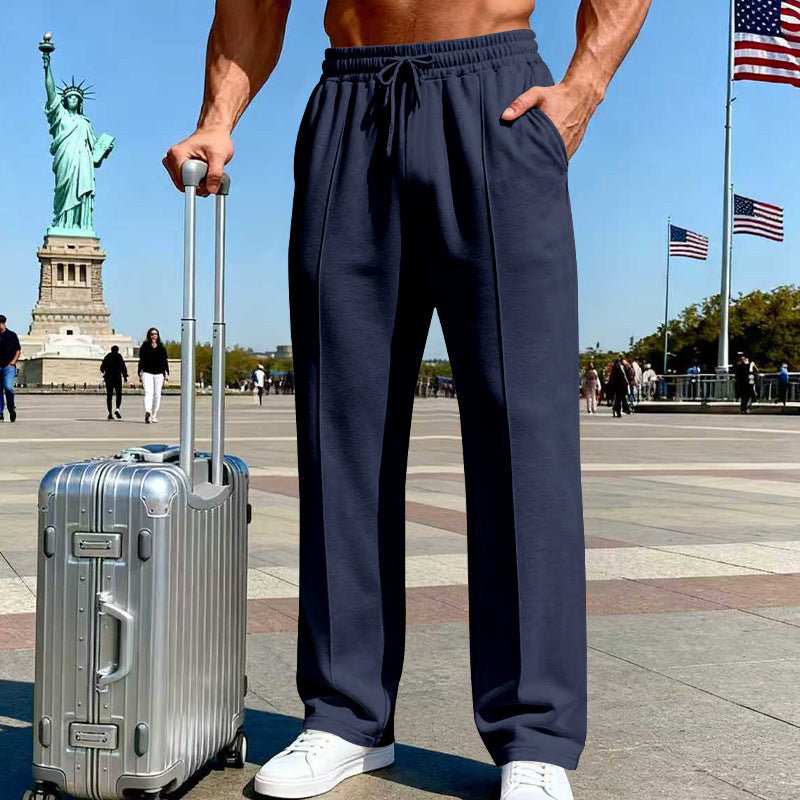 Men's Four-season Casual Sports Business Loose Straight-leg Jogging Pants