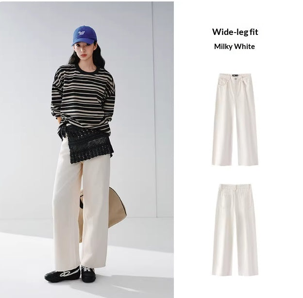 Wide-leg Pants Womens Cool-feel Lyocell Pants Blue Womens Pants