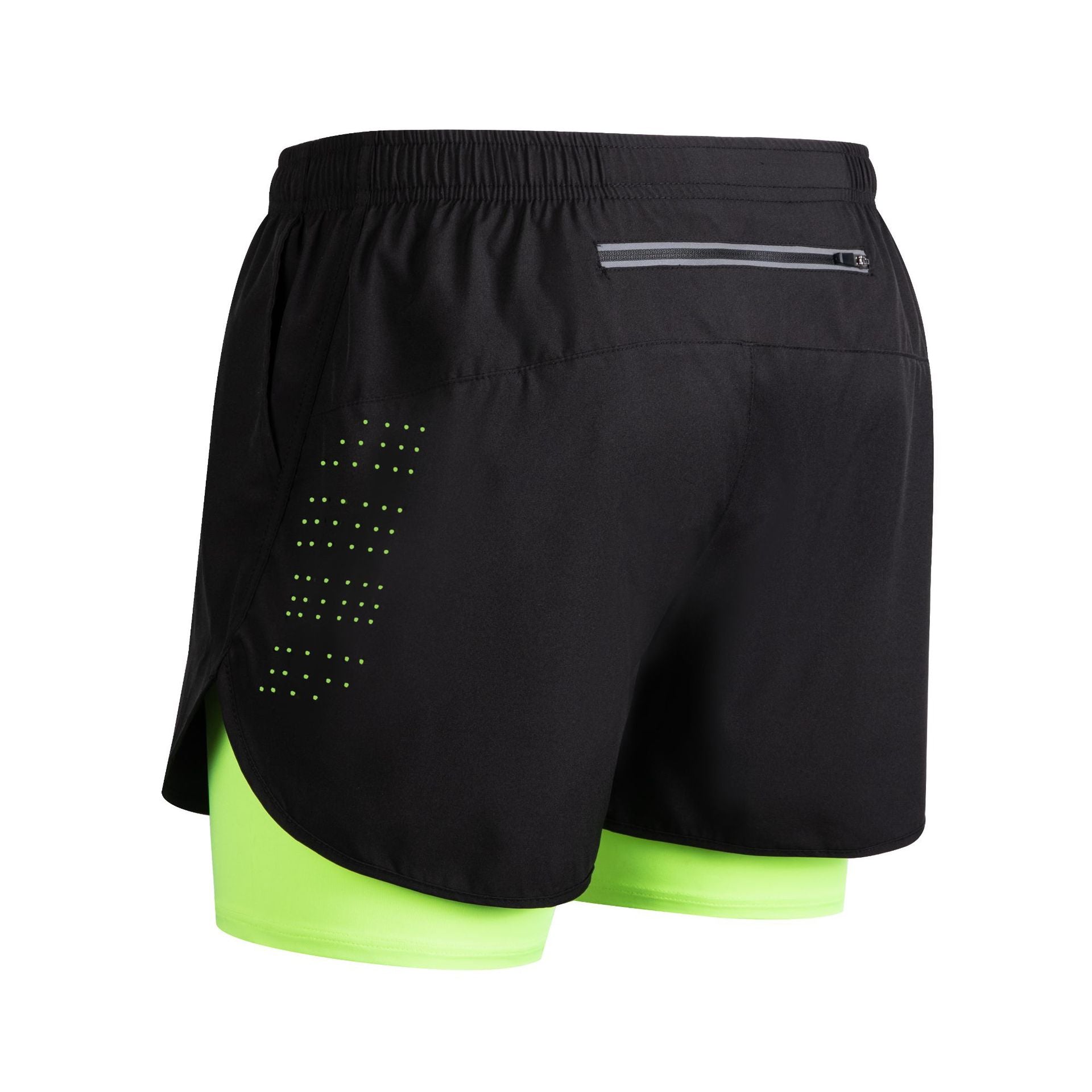 Quick-dry Lining Anti-exposure Double-layer Fitness Shorts For Men