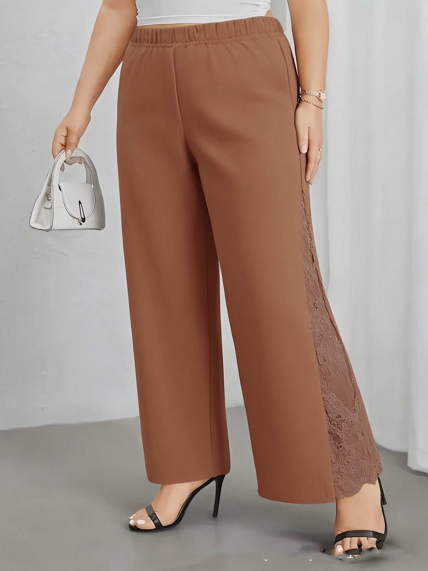 High-waisted Wide-leg Pants Women's Springautumn