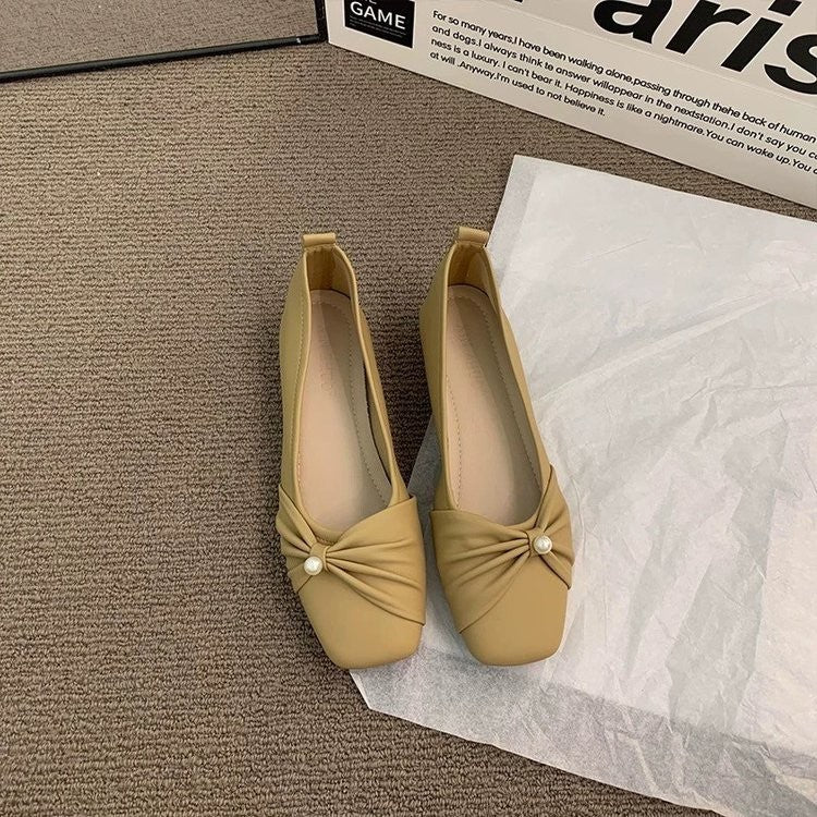 Women's Mary Jane Shoes For Fairy Style Matching Dresses, New Spring 2026 Style, Low-Cut Slip-On Flats