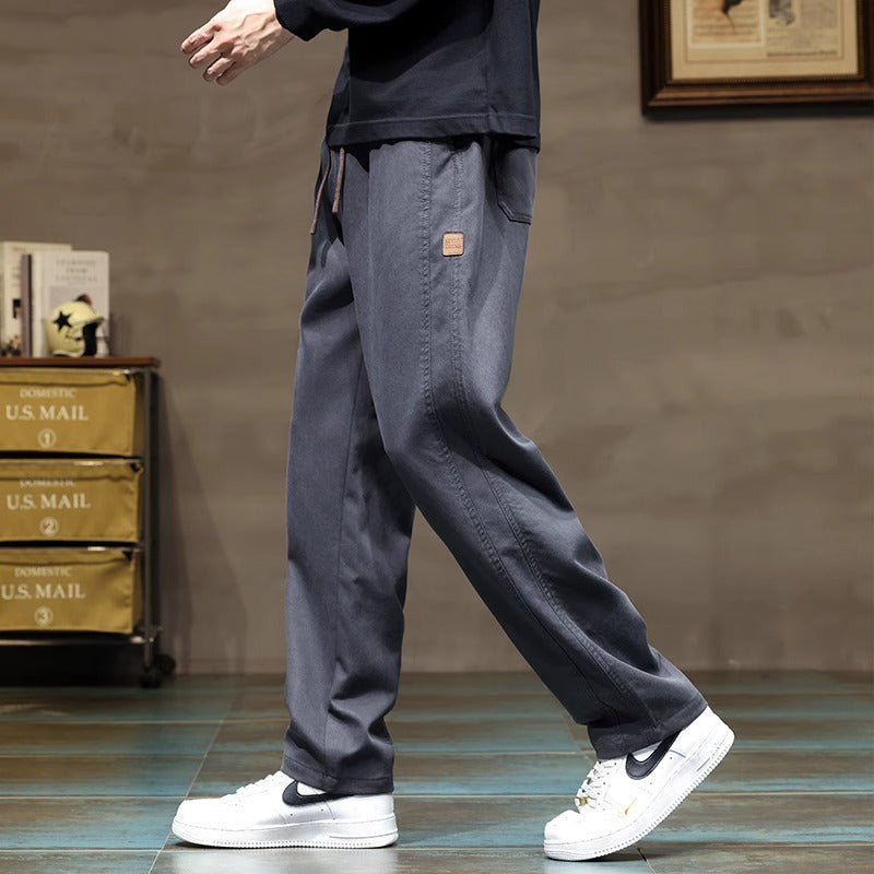 SpringAutumn Men's Casual Loose Straight Leg Trousers