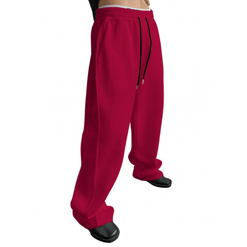 Men's Sweatpants Waist Drawstring Straight Loose Trousers