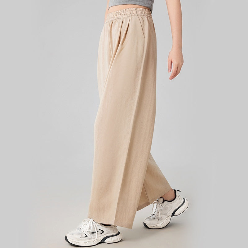 High-waisted Figure-flattering Elastic Cooling And Breathable Workout Pants