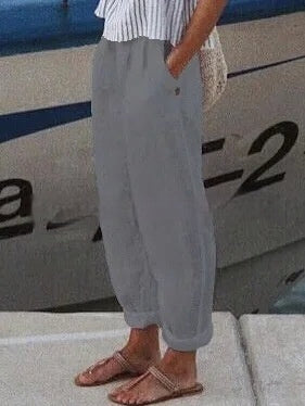 Breathable Retro Versatile High-waisted Cotton-linen Pants