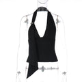 Women's Pure And Alluring Halter-neck Hollow-out Camisole