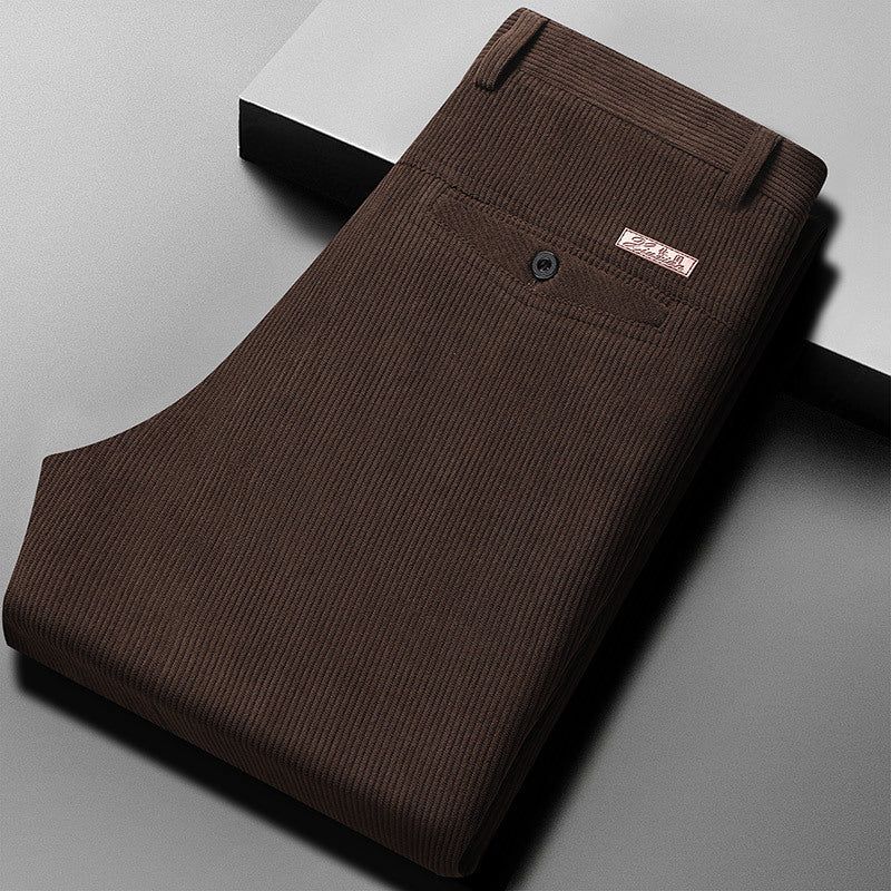 Autumn And Winter Middle-aged And Elderly Corduroy Men's Pants 50-year-old Dad's Pants Thick Casual