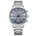 Mens Waterproof Business Round Six-Hand Calendar Watch