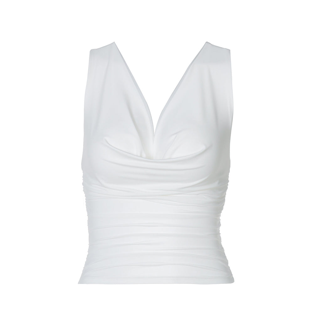 Sexy Solid-color Slim-fit Sleeveless Versatile Top