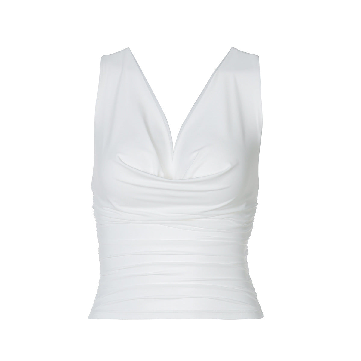 Sexy Solid-color Slim-fit Sleeveless Versatile Top