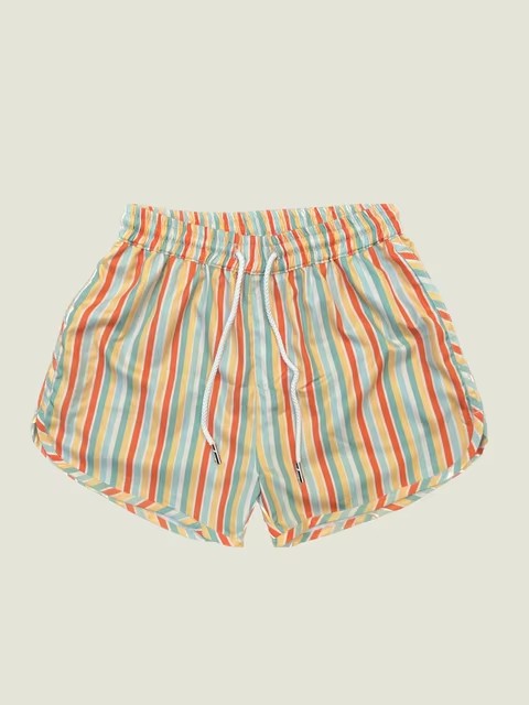 Men's Sports Casual Shorts Polyester Woven Quick-drying Full Printed Single Layer Beach Pants