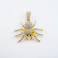 Gothic Full-Crystal Personalized Spider Pendant Necklace Punk Rock Retro Insect Pendant Chain