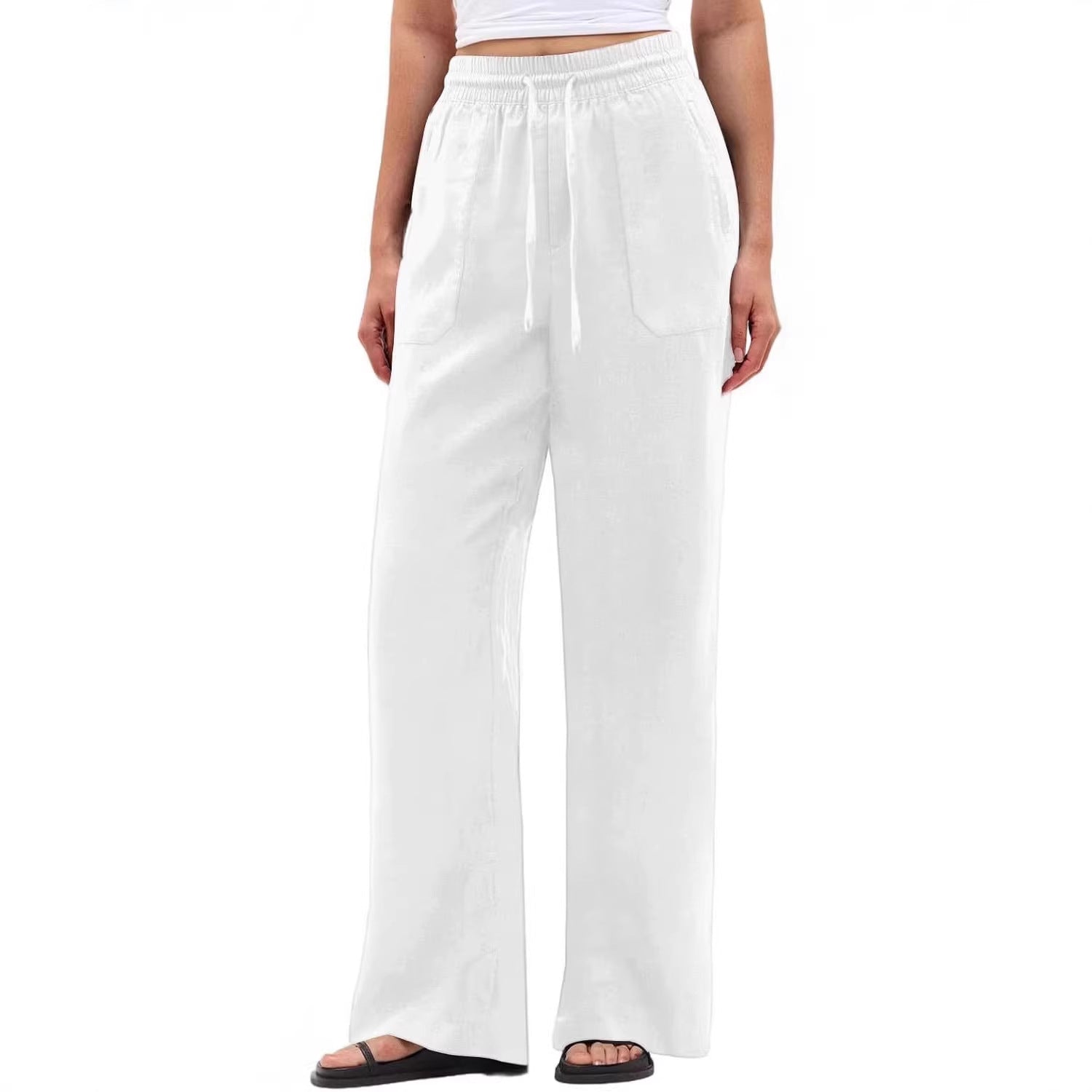 Women's Cotton-Linen Casual Wide-Leg Pants
