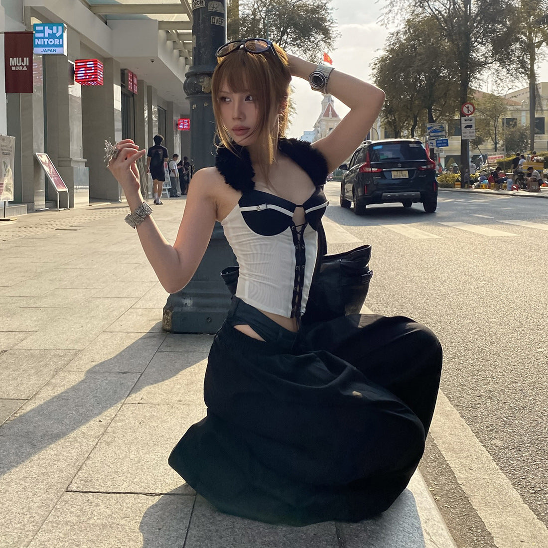 Off-shoulder Sexy Halter Tie-up Top For Women