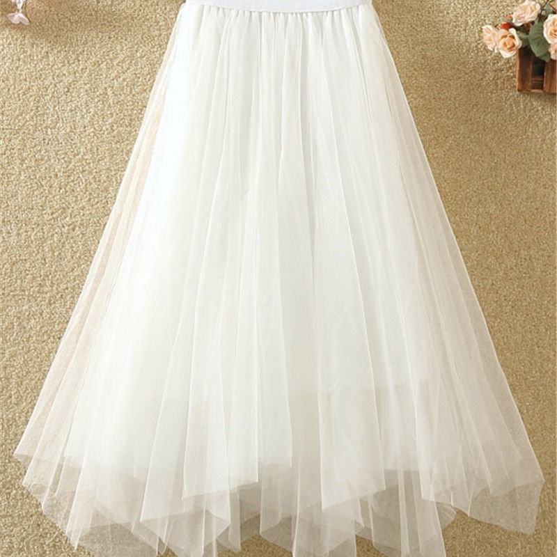Irregular Mesh Skirt Ins Super Hot Fairy Dress High Waist