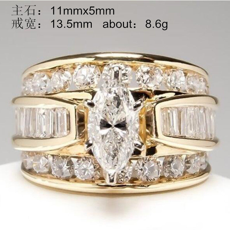 Copper Inlaid With Zircon Ladies Ring