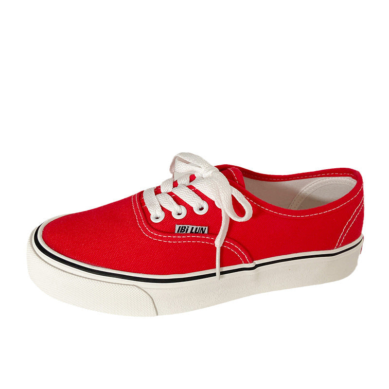Flat-bottomed Retro Hong Kong-style Instagram-style Sneakers For Students