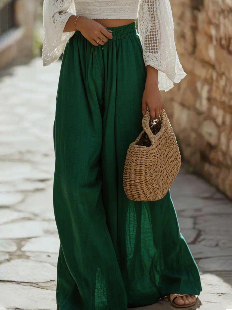 Women's Loose-fitting Solid-color Thin Casual Pants