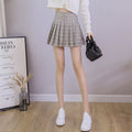 Green Check Print Skirt