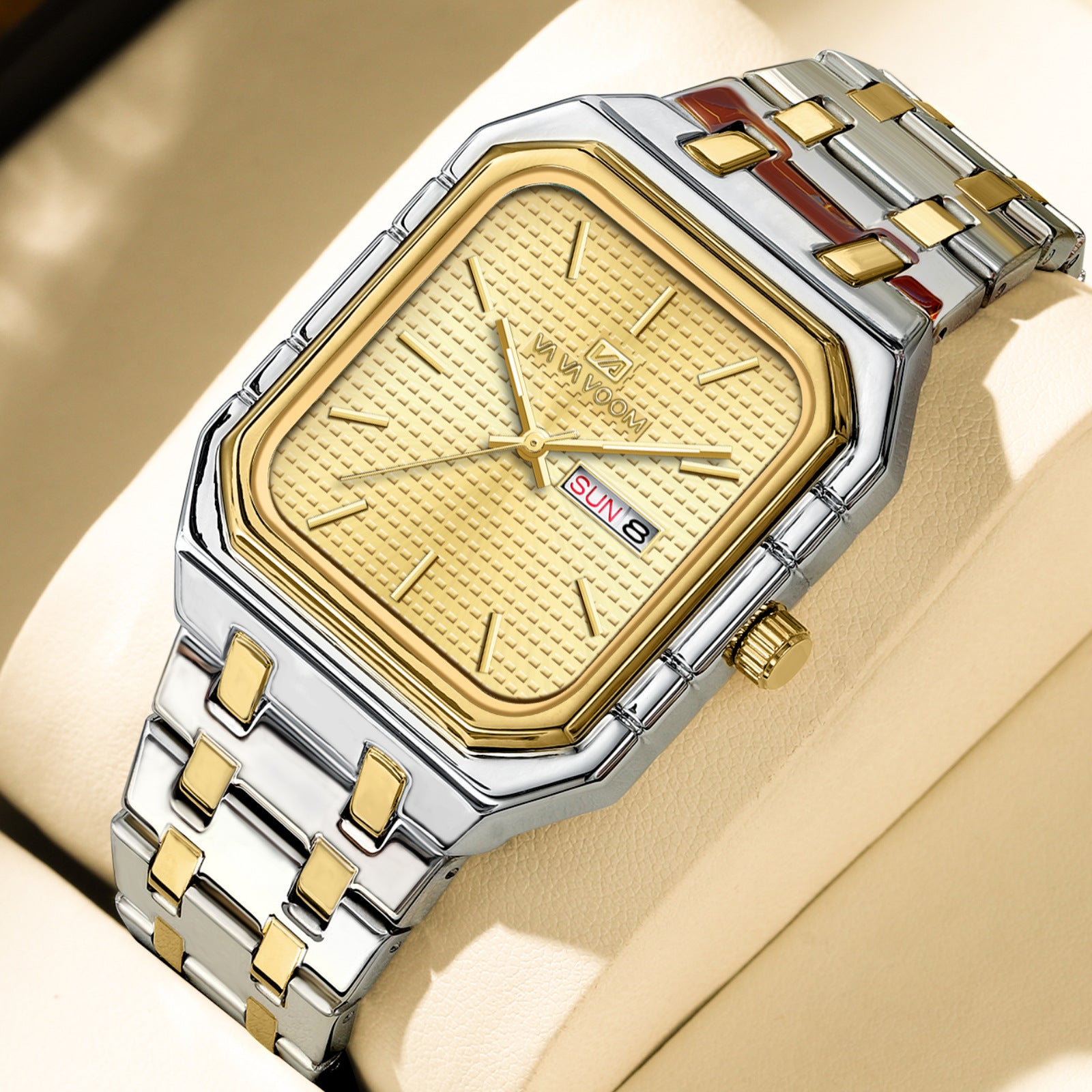 Mens Casual Stylish Luminous Square Watch