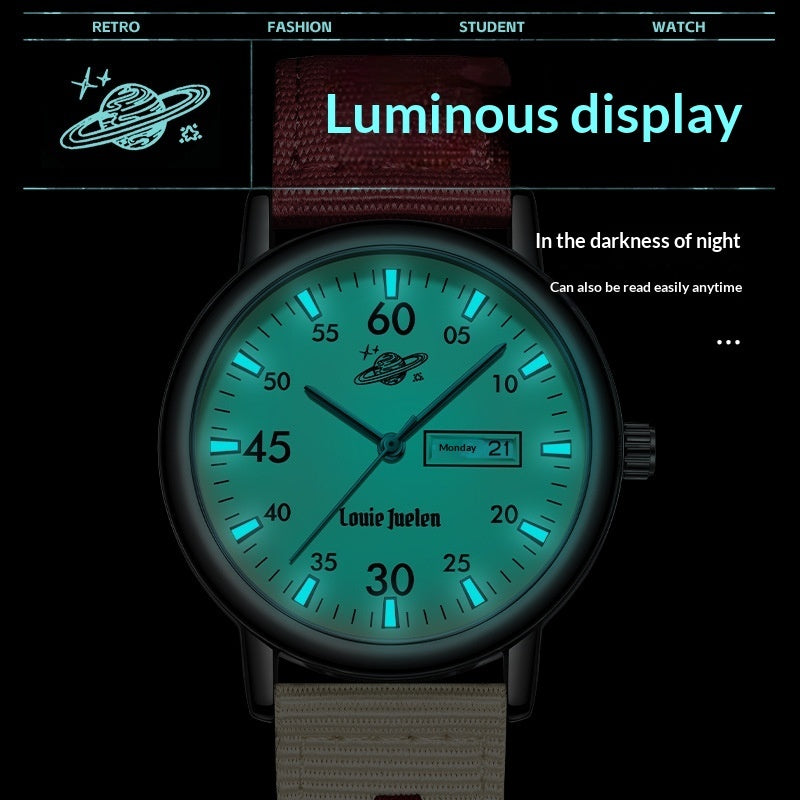 Retro Personalized Student Quartz Watch