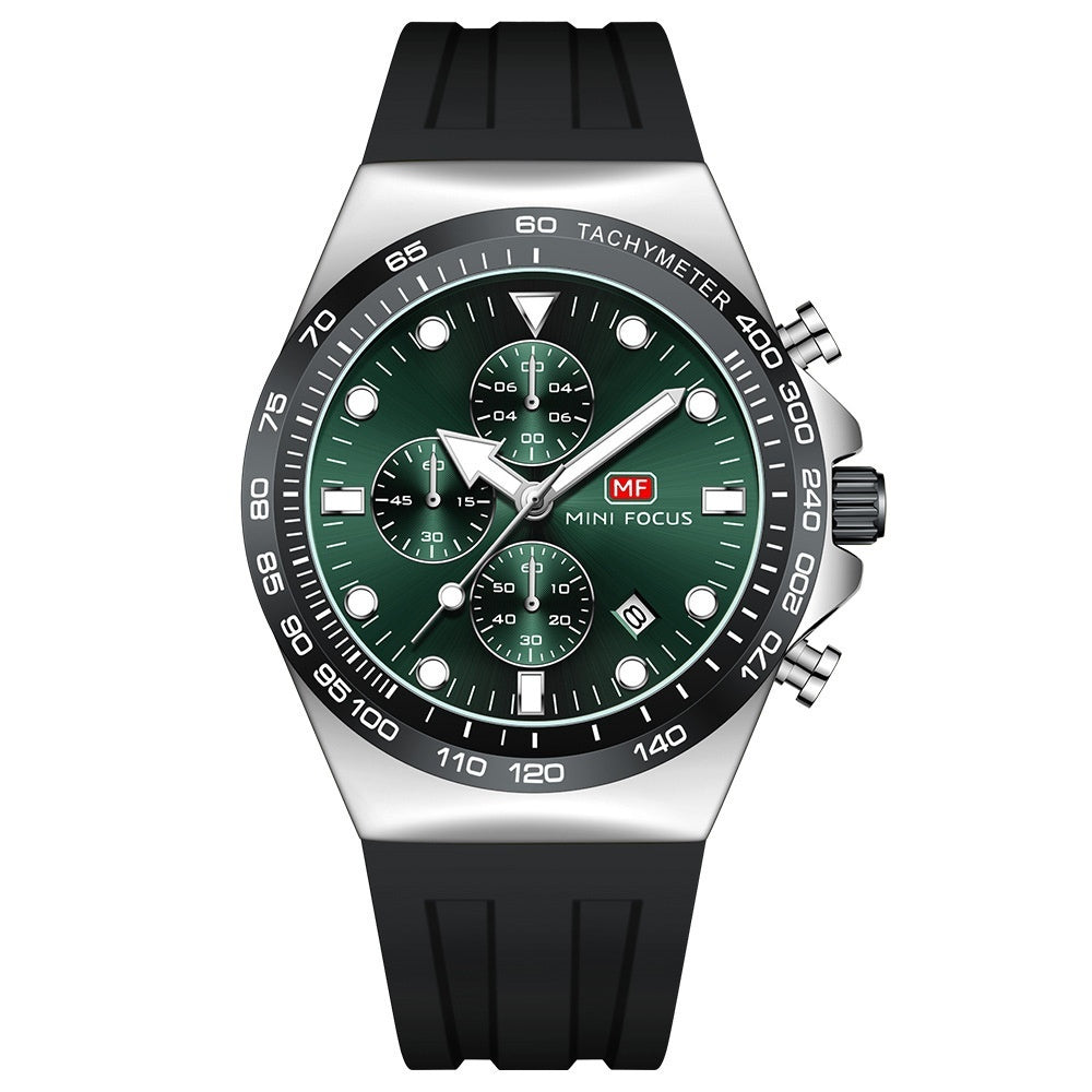Mens Sporty Casual Watch Multifunction Quartz Watch