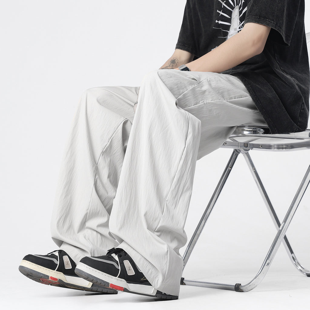 Design Draping Wide-leg Pants Straight-leg Casual Trousers