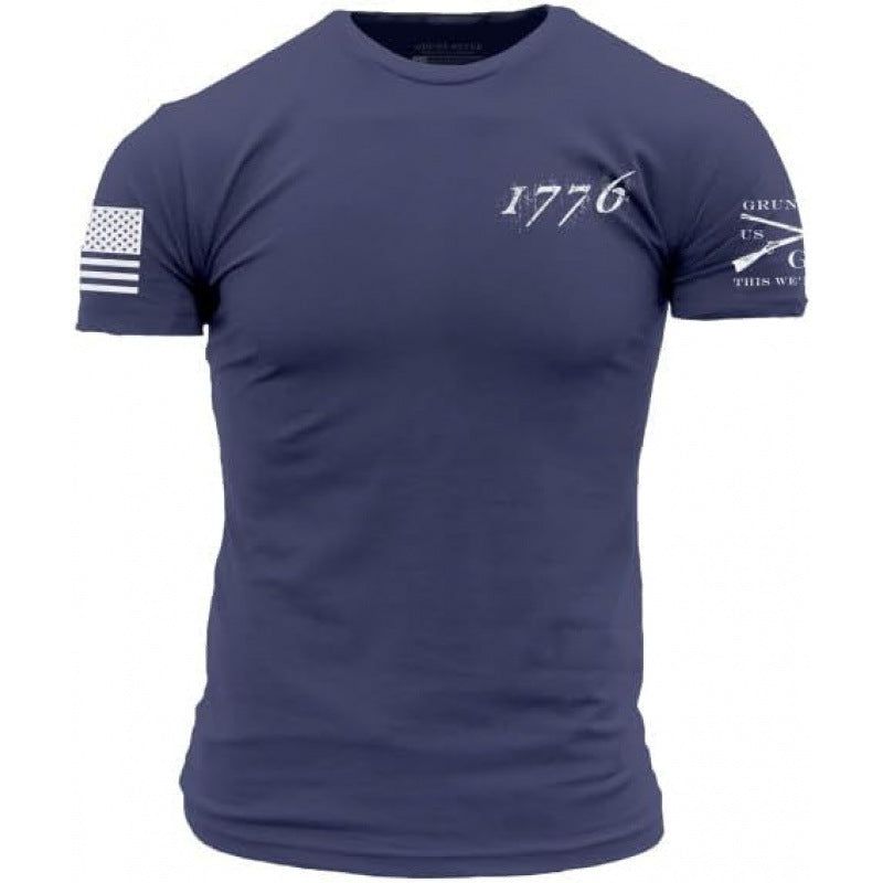 Solid Color Printed Cotton Mens Shirt