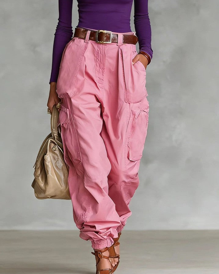 Niche Relaxed-fit Wide-leg Casual Trousers For Women