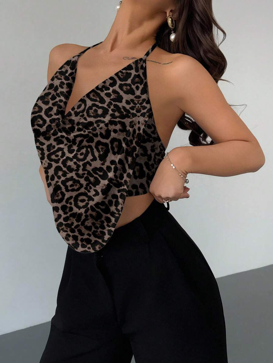Women's Y2K Halter Neck V-Neck Backless Camisole