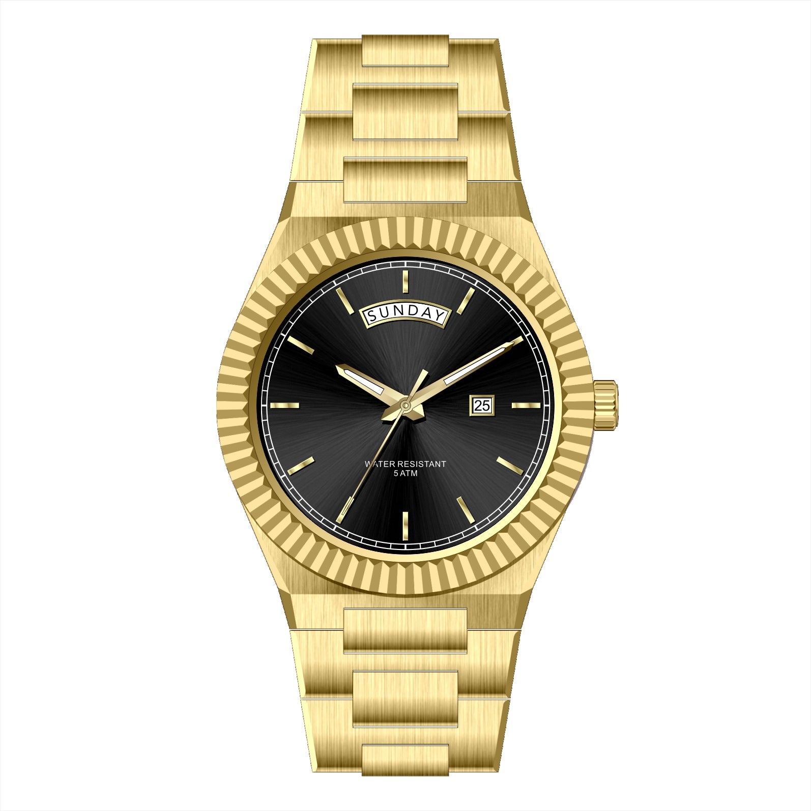 Business Gentleman's Log-Type Quartz Waterproof Steel Strap