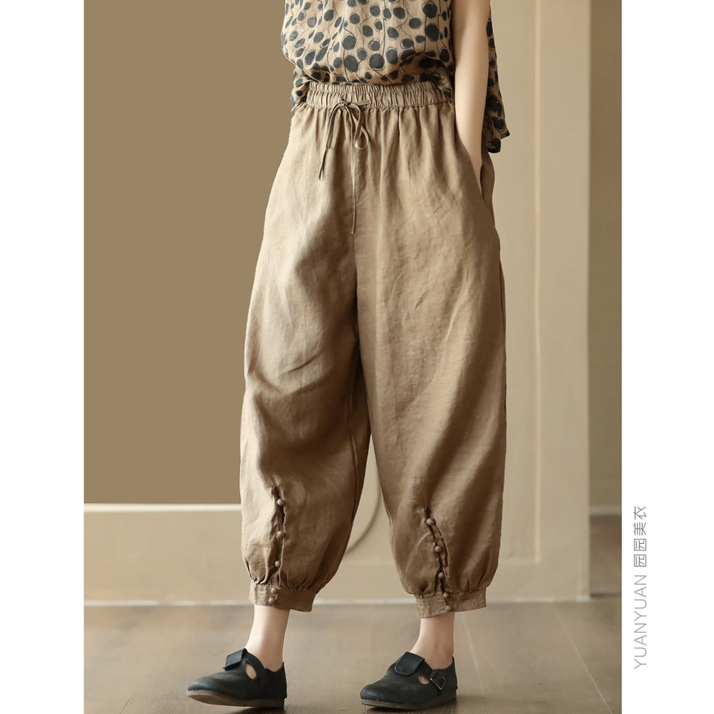 Retro Solid-color Casual Pants Draping And Figure-flattering Carrot Pants