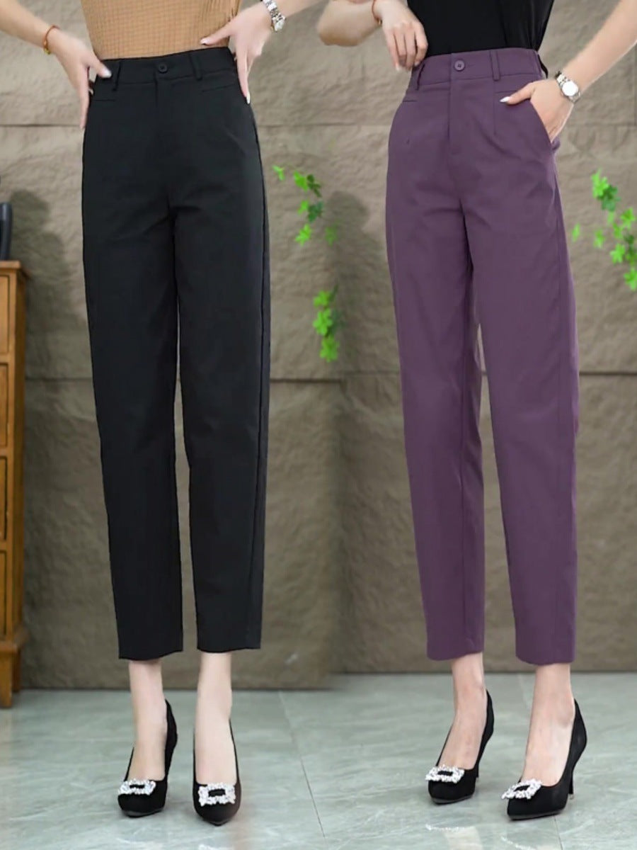 Cropped Suit Pants Women's Straight-leg Pants