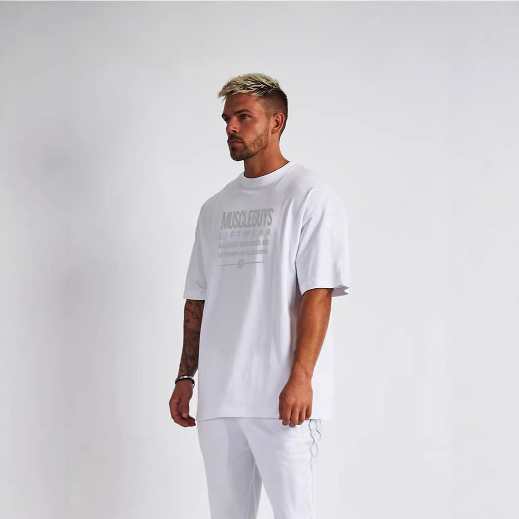 Plus-size Crew Neck Loose-fit Short-sleeve T-shirt