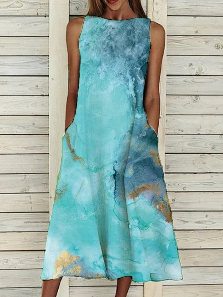 Summer Vintage Floral Print Loose A-Line Dresses