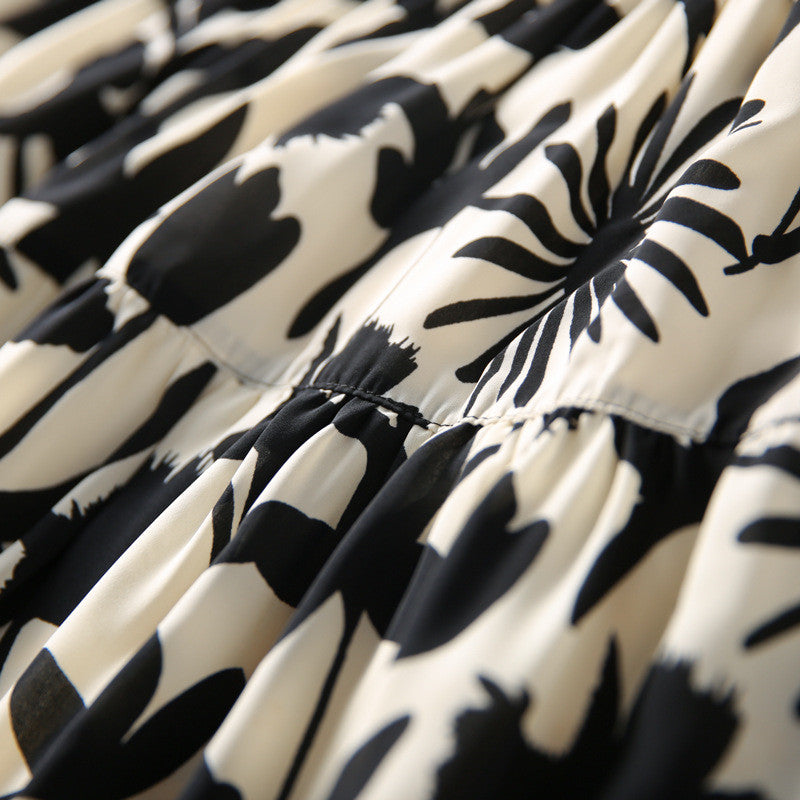 Pretty Ink And Printed A-line Skirt
