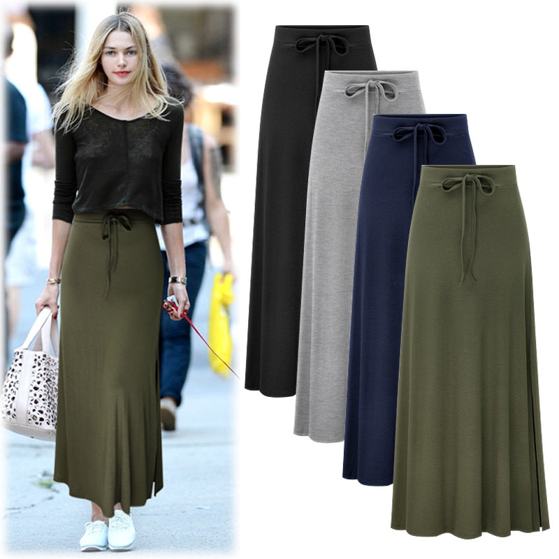 Women'S High Waist Skirt With Hip Skirt A-Line