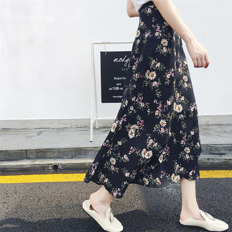 Half-length Skirt Female Beach Skirt Girl Western Style Mid-length