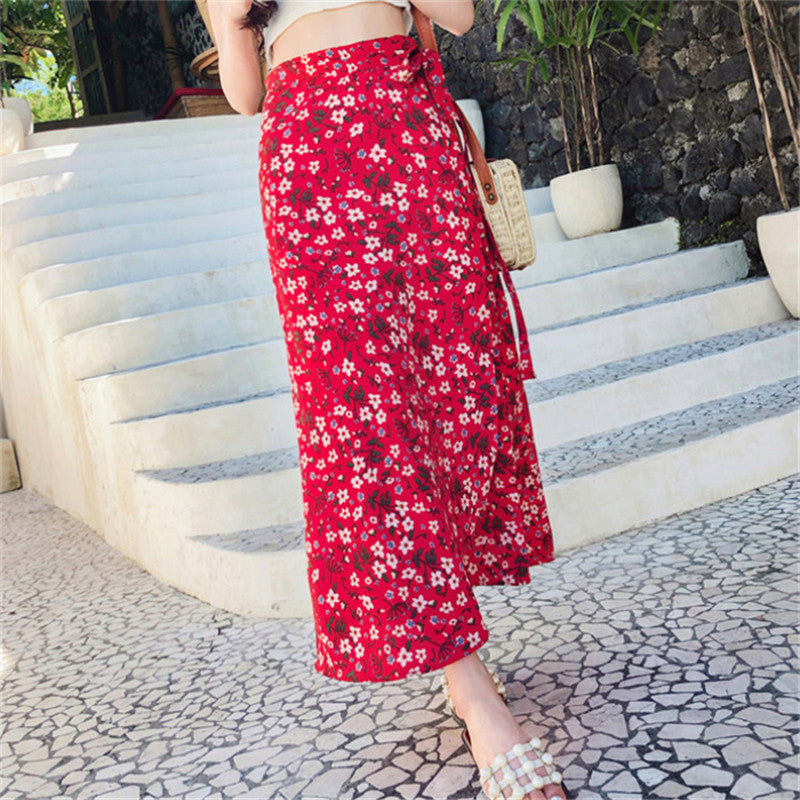 Half-length Skirt Female Beach Skirt Girl Western Style Mid-length