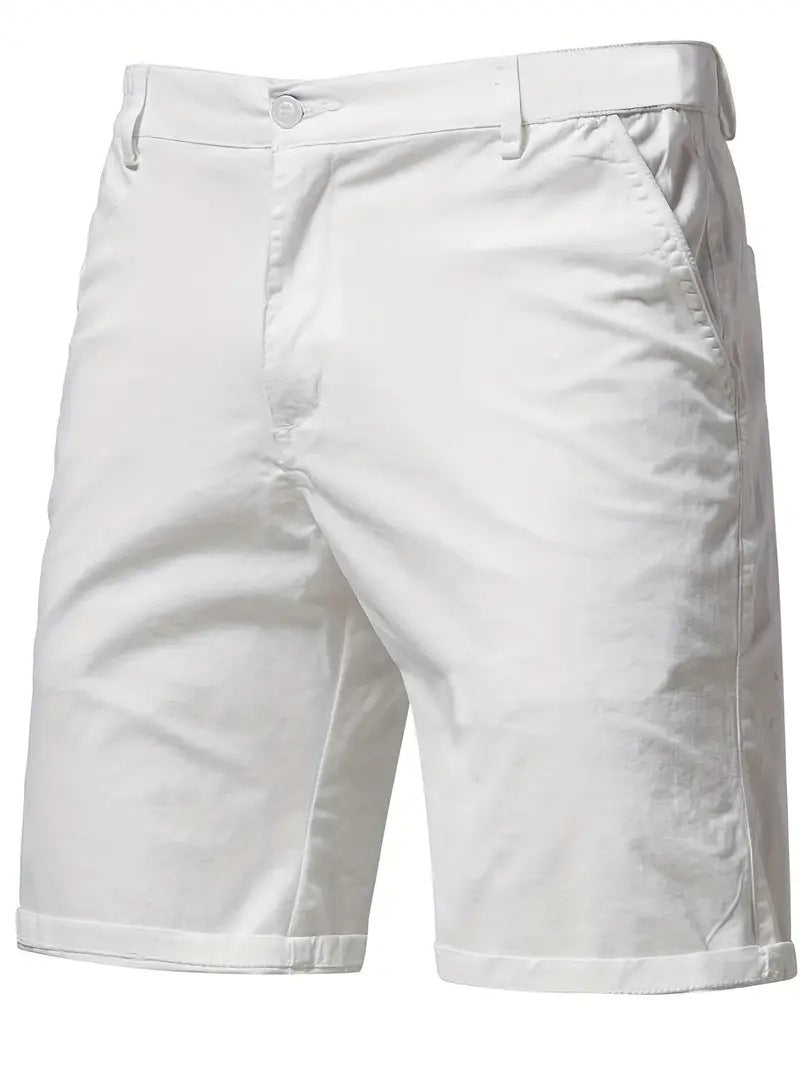 Outdoor Casual Straight-leg Slim Cropped Pants Plus Size Pure Color Cotton Camping Shorts