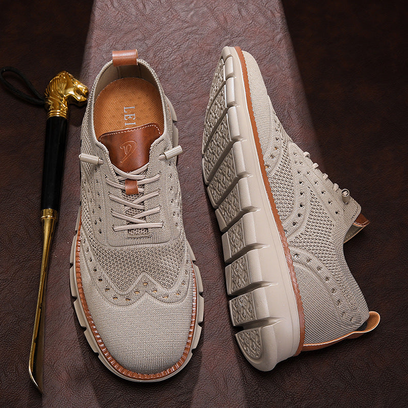 Large-size Breathable Mesh Soft-soled Lightweight Slip-on Casual Shoes