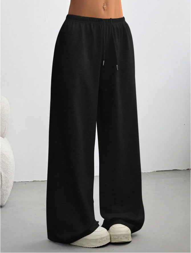Straight-leg Minimalist Solid-color Womens Sweatpants