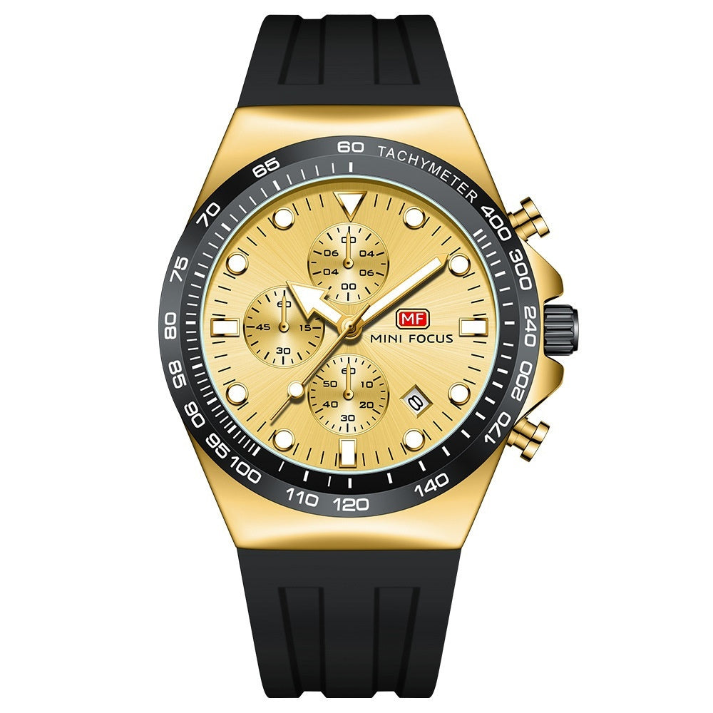 Mens Sporty Casual Watch Multifunction Quartz Watch